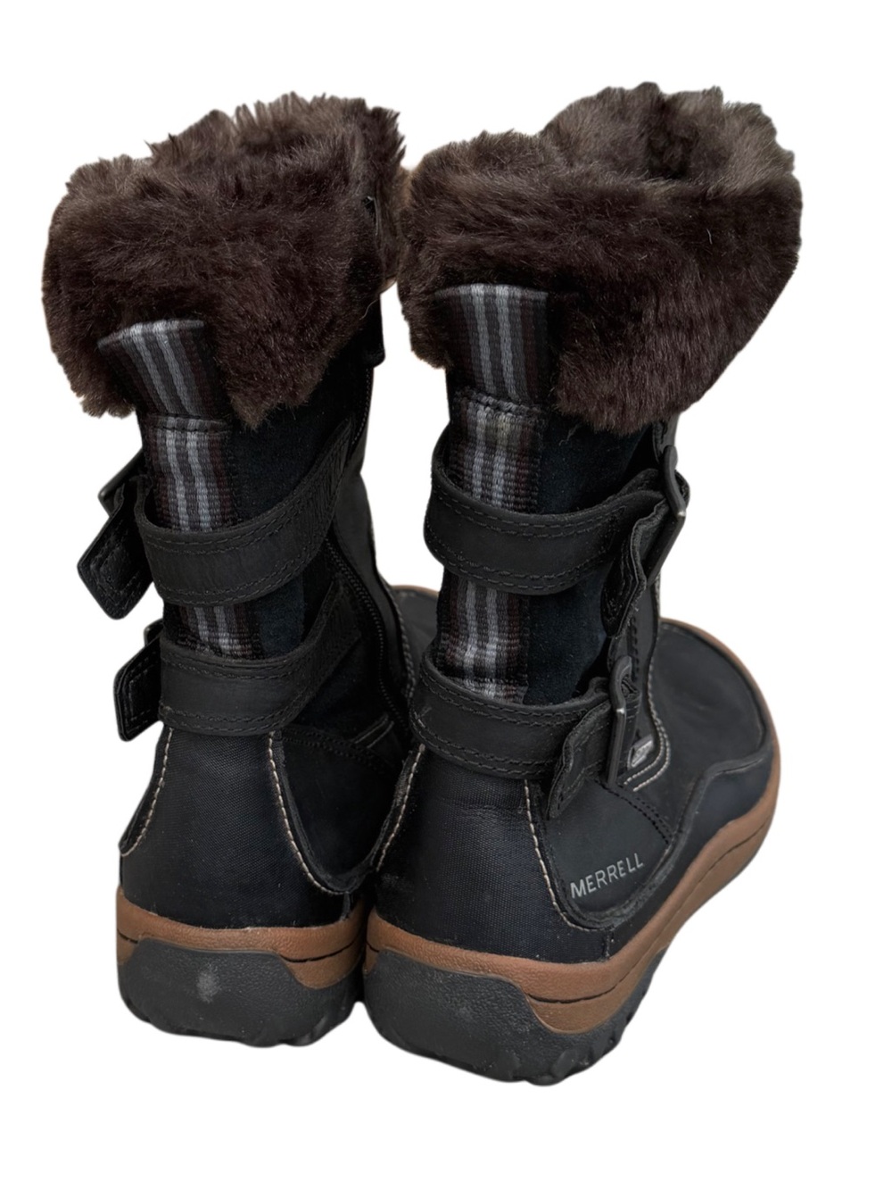 Women’s Merrell Decora Chant Waterproof Boot Sz 10 Leather Pig Suede Winter Snow - Picture 5 of 9